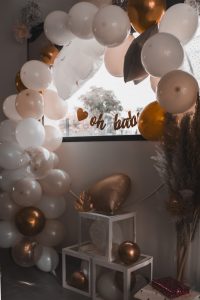 Photo de ballons pendant un baby shower