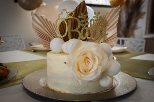 Photo d'un gâteau baby shower