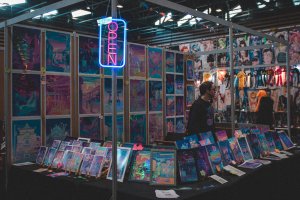 Stand de pancarte manga